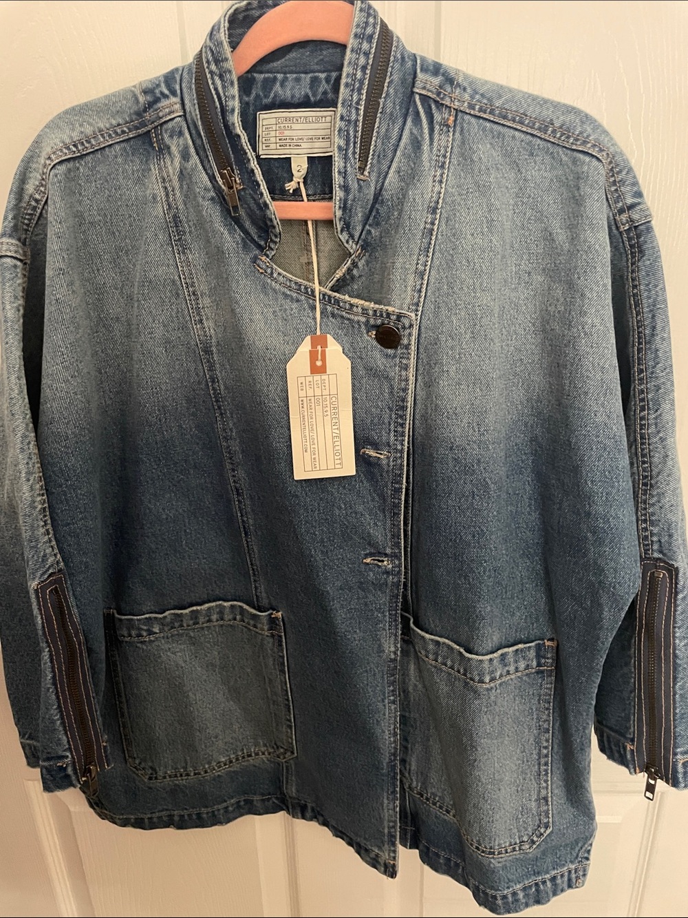 Current/Elliott Light Blue Denim Jacket - Picture 3 of 4